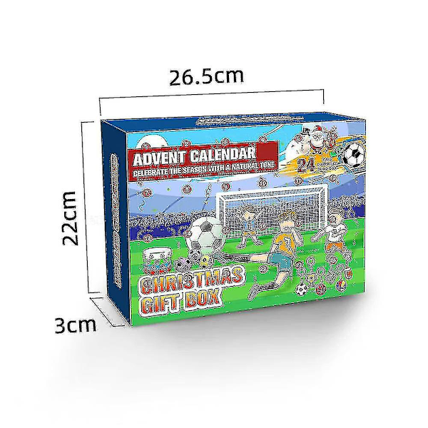 Julefodbold Adventskalender 24 Dage Nedtælling Fodbold Overraskelse Blind Box Fodbold Nøglering