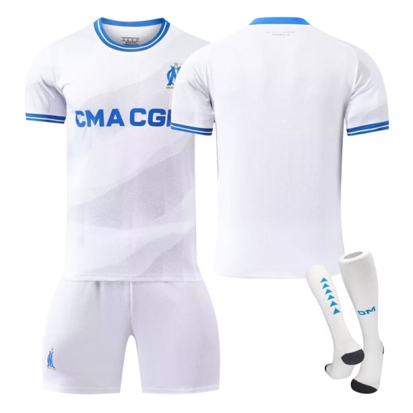 2324 Marseille hjemme hvid træningsdragt trøje sportsuniform fodbold uniform til mænd og kvinder No number 22