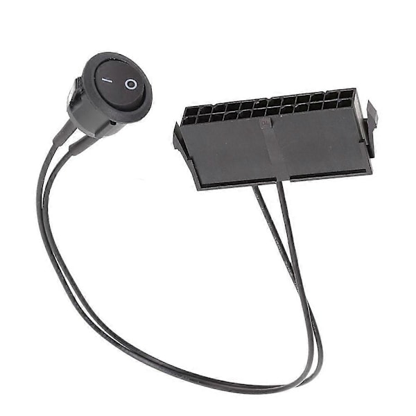 24-nastainen naaras ATX PSU virtalähteen testaaja käynnistin ON OFF kytkin kaapeli 18AWG 30CM