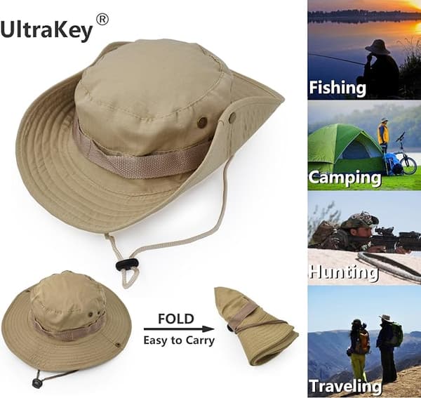 Klassisk junglehat, solhat, spandhat, spandhat i army-kampstil, spandhat