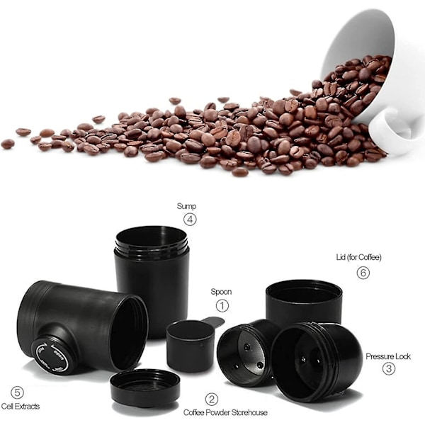 Bärbar Kaffeemaskin Multifunktionell Kaffeemaskin För Camping Utomhus Resor (3-h)