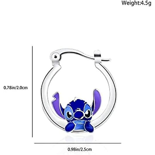 Anime Cartoon Stich Stud Örhängen Presenter För Kvinna Flicka