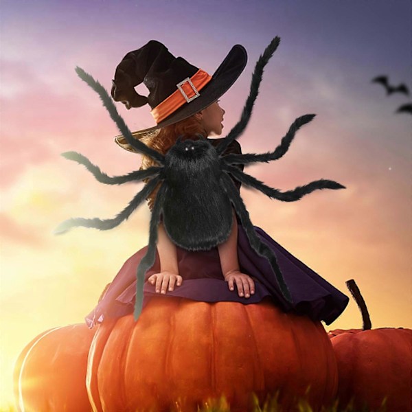 Halloween Kostumer Halloween Edderkop Ny Kreativ Lomme Edderkop Maskerade Rekvisit Sød Edderkop Sort Rygsæk Stor Edderkop