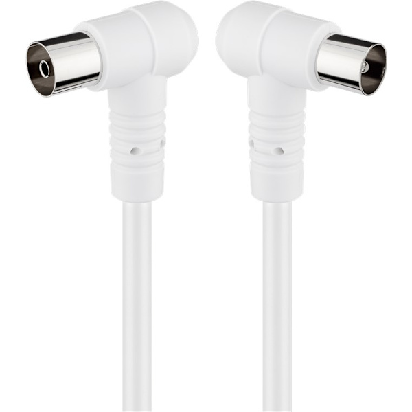 Angled antenna cable (80 dB), double shielded
