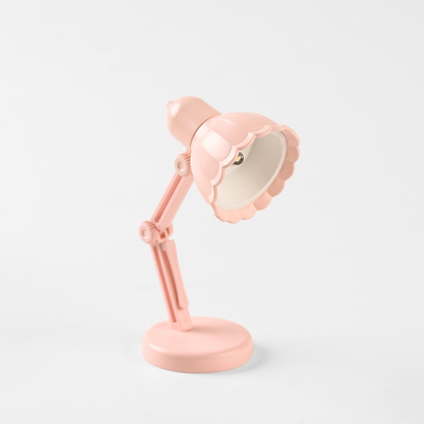 Söt ins stil lärande liten bordslampa magnetiskt klämma rosa