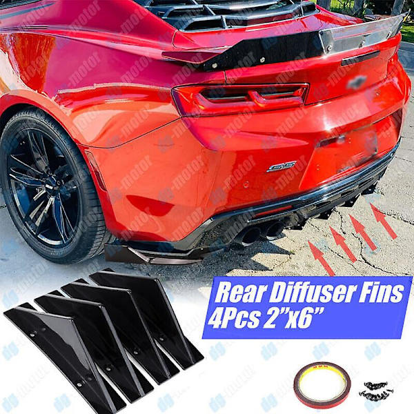Til Chevrolet Chevy Camaro Bagkofanger Diffuser Læbe Splitter Hajfinner Blanke