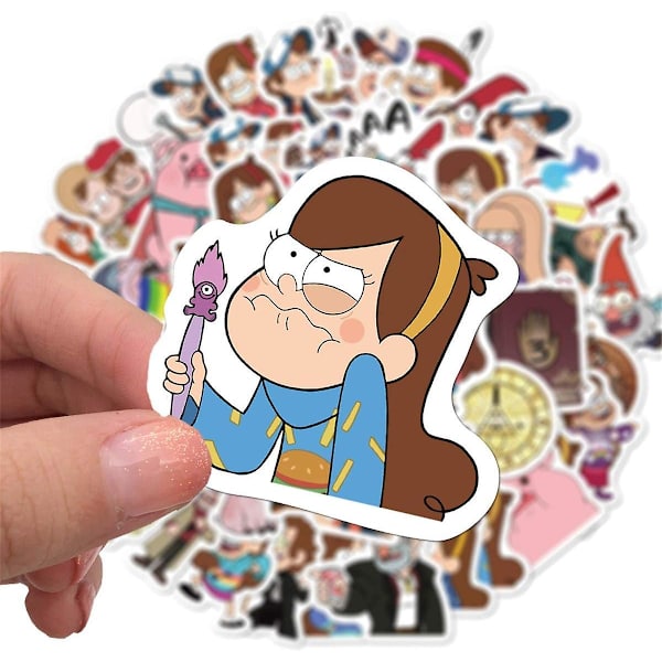 Gravity Falls -tarrat 50 kpl sarjakuva anime vinyyli tarrat lapsille aikuisille koristeeksi kannettavaan tietokoneeseen moottoripyörään rullalautaan autoon huoneeseen. Gravity Falls
