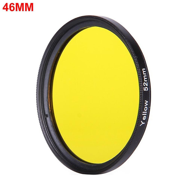 Sirkulært bærbart kameralinsefilter Fullfarge utendørs fotografering Fotoharpiks Ny (46 mm, gul)