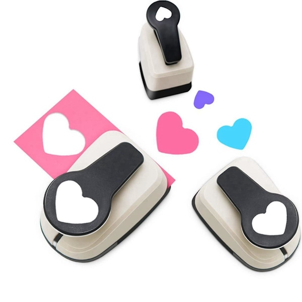 Heart Hole Punch,Heart Paper Punch,Heart Punches for Paper Crafts, Heart Shaped Hole Punch,9/16/25mm Hole Punches Set