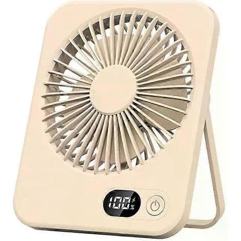Ultra-stille foldbar bordventilator, langtidsholdbar foldbar bordventilator, miniventilator - hvid