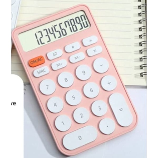 Miniräknare Söt utseende Handhållen skrivbordsräknare Digital smart miniräknare (rosa)
