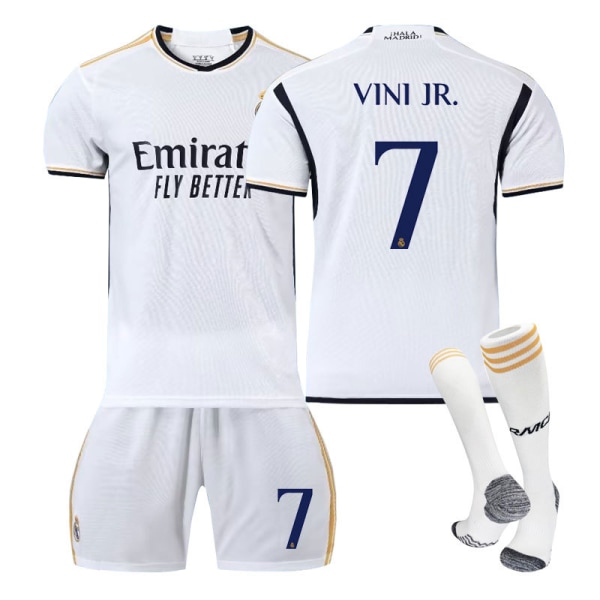 2324 Real Madrid hemmaträning overall tröja sportuniform herr- och damfotbollsuniform NO.7 M