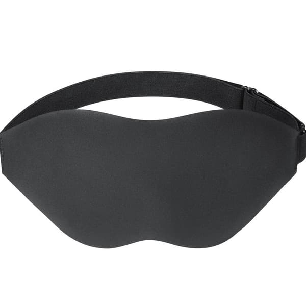 Blød sovemaske til totalt mørke, sort