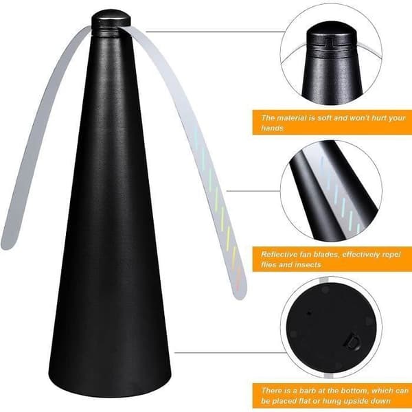 Flugfläkt - 3-pack - Elektrisk - Bärbar - Tyst