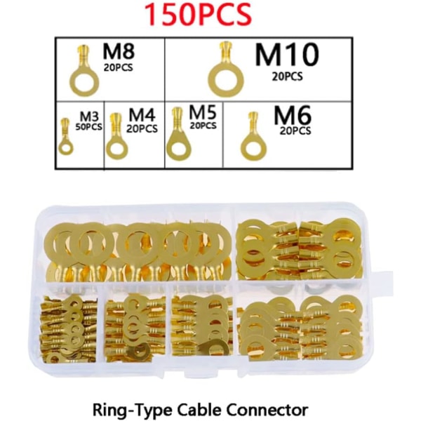 Pakke med 300 O-ringe åbne klemrækker (ledningsområde: 0,5-2,5)