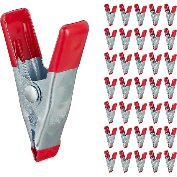 Pliers Set Of 36, Vice Clamp, Bar, Diy Staples, Model, Metal, Width 20mm, Red.