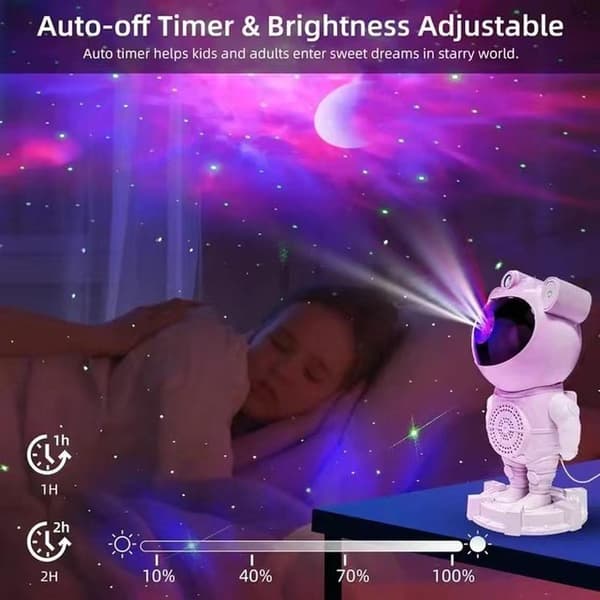 Bluetooth Astronaut, Starry Sky Projector, Starry Sky, Laser Projector, Romantic Atmosphere, Astronaut Night Light, USB Connection