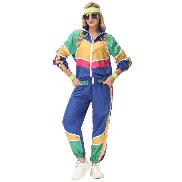 Aikuisten retro 60-70-luku Hippiparit Vaatteet Rock Disco-asut Puku Halloween Cosplay-asu Carnival Party Fancy Mekko Women XL