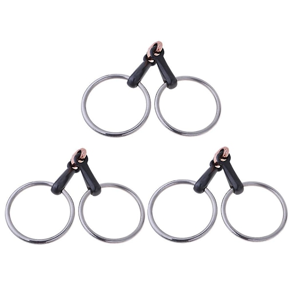 Kobber Link Eggbutt Snaffle Bitt Ring Snaffle Bitt for Hest 105mm