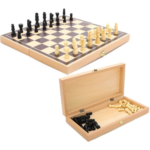 Ny produkt, schackspel, Schackbräde Trä, Schackspel Trä - 30 X 30 Cm