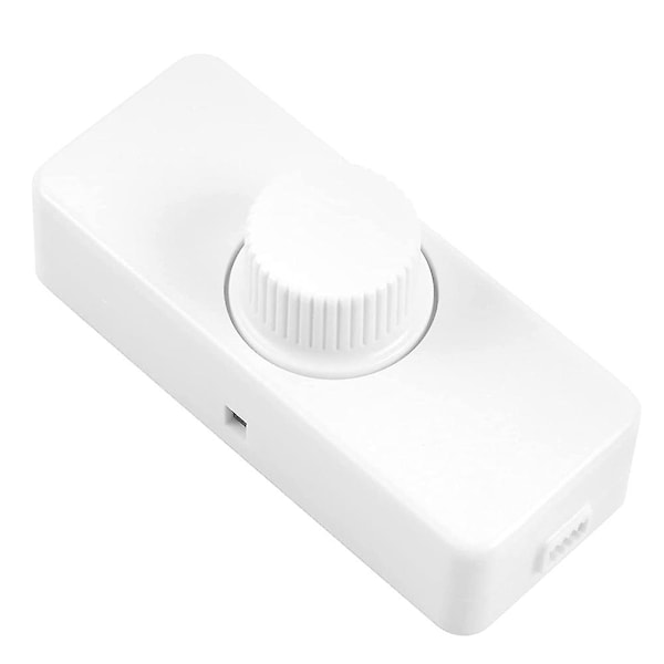 Inline LED-dimmerbrytare, inbyggd roterande PÅ/AV och vredkontrolldimmer för dimbar 3-100W LED/glödlampa vit