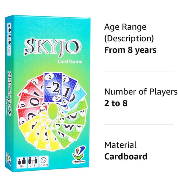 Skyjo - Det underholdende kortspil. Det ideelle spil til sjove, underholdende og spændende timers legegaver