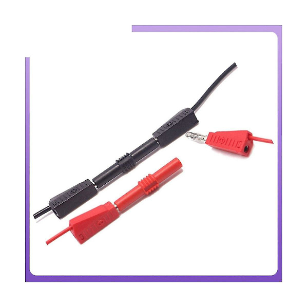 P7023 10-polet Forlænger Isoleret PVC 4mm Banan Stikkontakt Hun til Hun Adapter Kobling Con