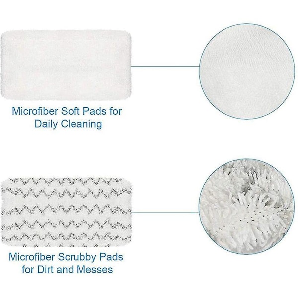 Steam Mop Pad for PowerFresh & Steam 2747A, 1132 1543 1632 1652 Symphony Vacuum and Steam Mop Series, 6 Pack