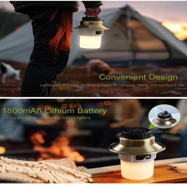 Outdoor camping light, string lights, mood lighting for patio or camping, rechargeable LED lighting, waterproof portable lighting