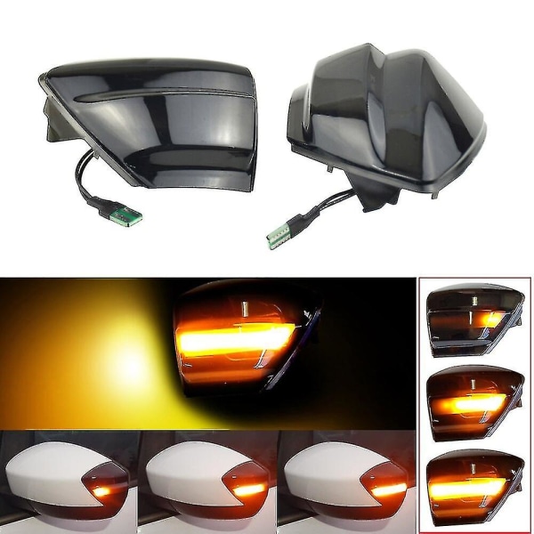 LED dynamisk blinklys for Ford S-max 2007-2014 C-max 2011- Kuga C394 2008-2012 sidespeil blinklyslampe indikator-yvan