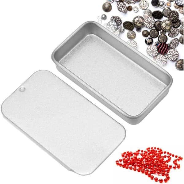 Delar Silver Tom Låda Läppbalsam Solid Parfymburk med Lock för DIY Förvaring Organisation för Hemförvaring
