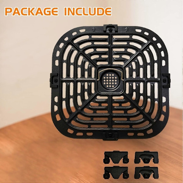 Ersättningsgrillpanna för Air Fryer för Instant Vortex Plus 6QT, Grillplatta med gummifötter