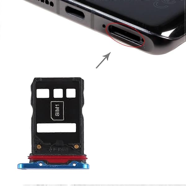 SIM-kortfack + SIM-kortfack för Huawei P30 Pro (Blå)