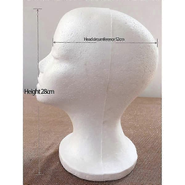 4X Skum Mannekeng Hode Modell Solbriller Brille Stativ Hatt Cap Display Holder Headset Mannekeng Hode