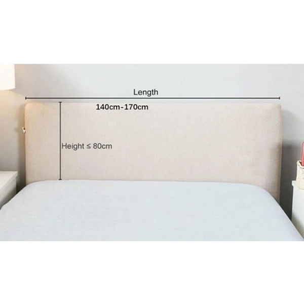 Sträckbar sänggavel omlott, 1,5m (lämplig för sänggavel 1,4-1,7m, höjd 65-75), 1 st.
