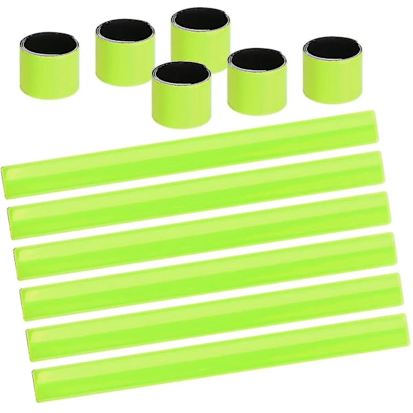 Reflekterande Band, 12 st Snapp-Armband, Klapp-Armband, Säkerhetsband, Re