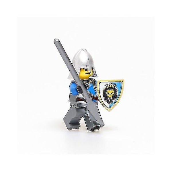 12 stk middelalderfigurer ridder minifigur soldat actionfigur byggeklods legetøj børn legetøj gave samling