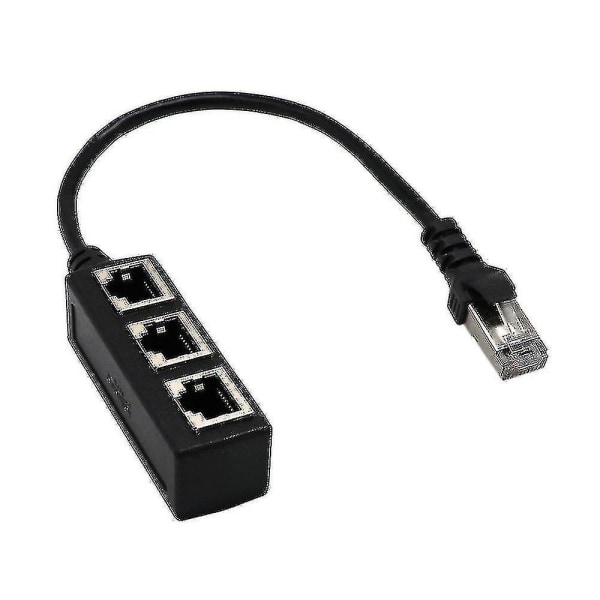 Rj45 Ethernet-kabeldelare Nätverksadapter Ethernet-delare 1 till 3-kabeladapter