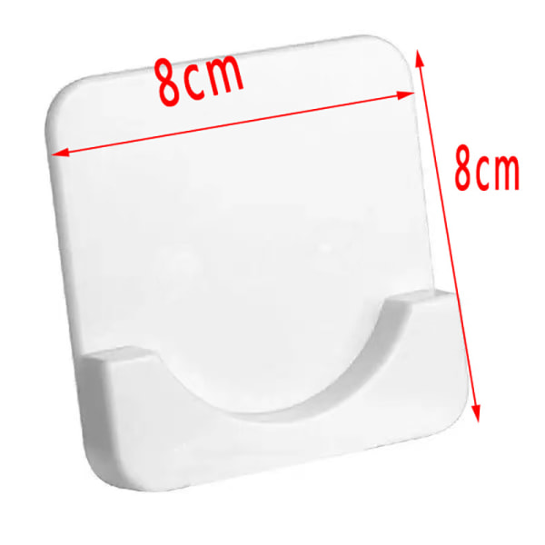 1st självhäftande duschdraperi Dragstång Duschstångsmonteringsfixtur kompatibel (vit)