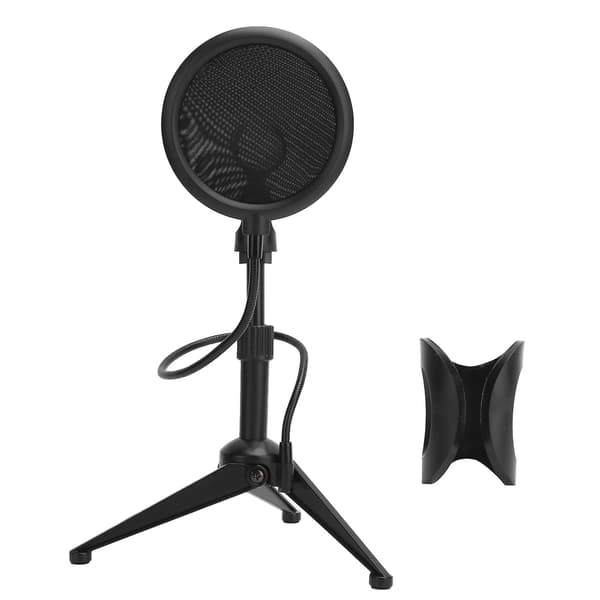 ST‑5 Mikrofonstativholder Bord Foldbart Mikrofonstativ med Popfilter