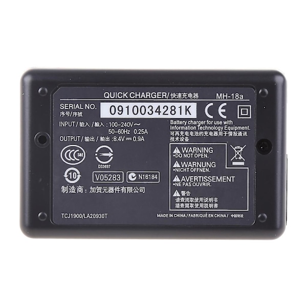 Mh-18a Batterilader for EN-el3a En-el3e D70 D80 D90 D300 D700 Us