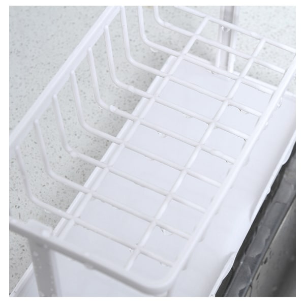 Kjøkkenvask oppbevaringsstativ hylle fillesvamp dreneringsstativ dobbel oppbevaring