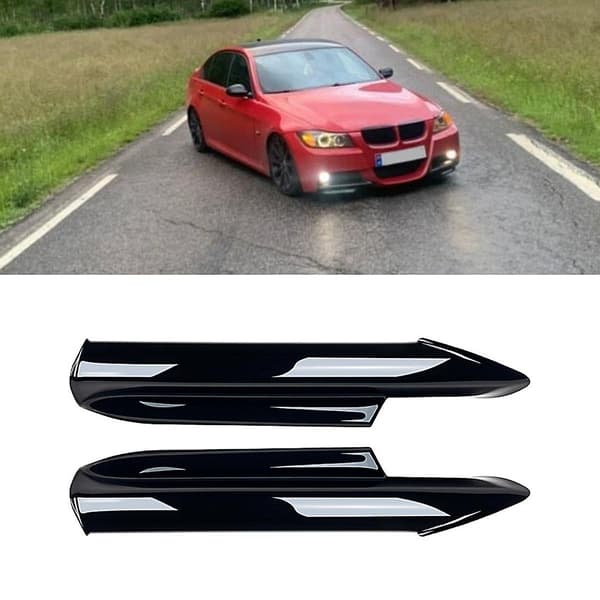 For 3 Series E90 E91 320I 330I 2005-2008 Frontkofanger Læbe Vinkel Diffuser Splitter Spoiler Beskytter