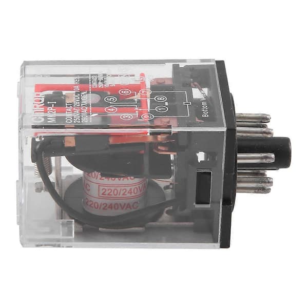 AC 220V/230V Spolspänning PCB Strömrelä 8 Stift DPDT 2NO 2NC MK2P-1