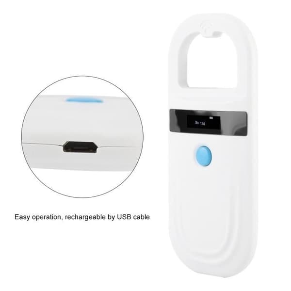 Chip Reader - Pet Microchip - OLED Display - USB Rechargeable - FDX-B Compatible