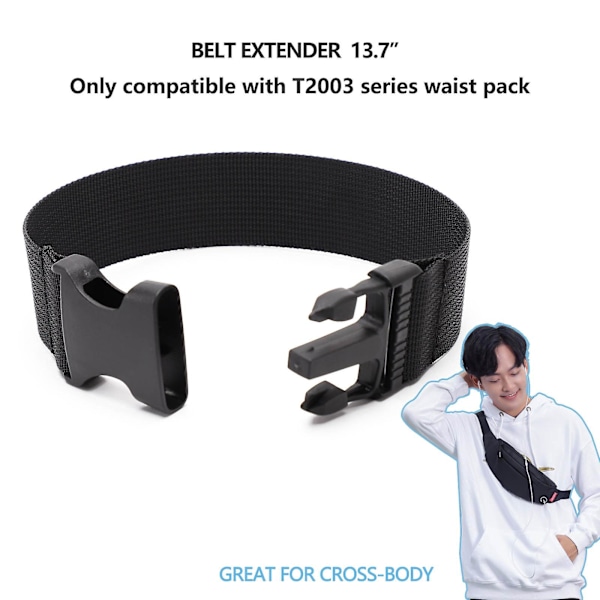 Bælteforlænger til Fanny Pack Strap Extension Waist Bag Bælter