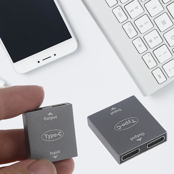 USB-C Hon till Dubbel USB-C Hon Delare Hub Konverter Adapter Typ C Koppling Förlängare Utbyggnad Kontakt för USB-C Enhet