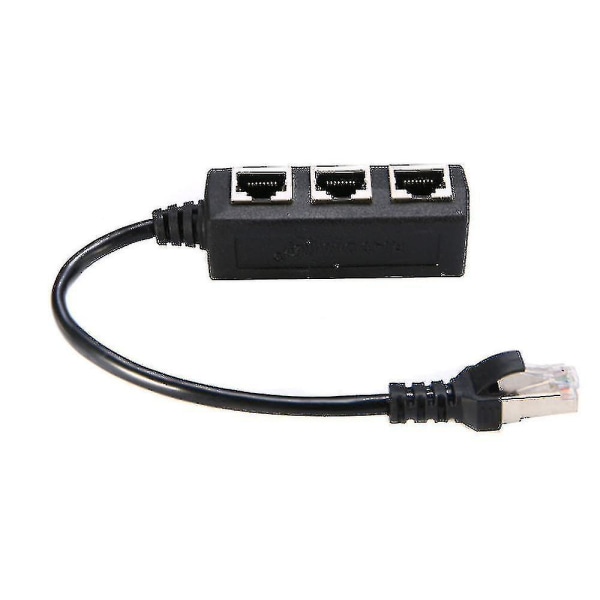 Rj45 Ethernet Cable Splitter Nettverksadapter Ethernet Splitter 1 til 3 kabeladapter