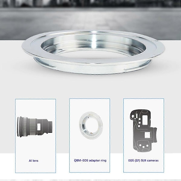 QBM-EOS Linsadapterring för ROLLEI Rollei QBM-objektiv till Canon EOS EF