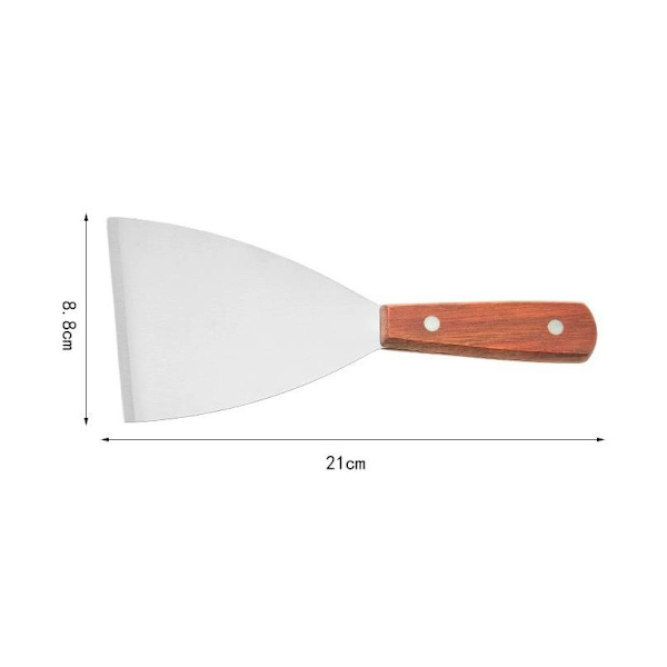 Multifunktionell grillspatel Teppanyaki rengöringsspatel -21*8.8cm, 2 stycken